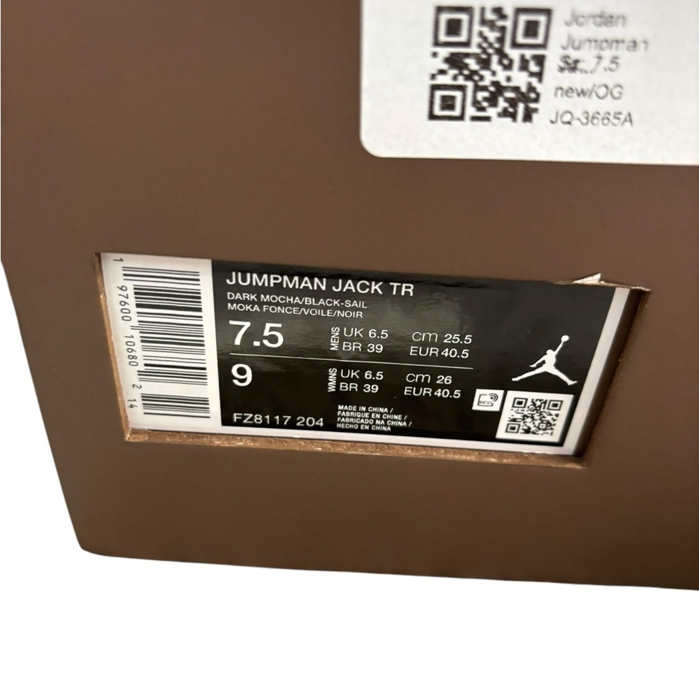 JORDAN JUMPMAN JACK TR "TRAVIS SCOTT - DARK MOCHA" Size M7.5 W9 - Picture 4 of 9
